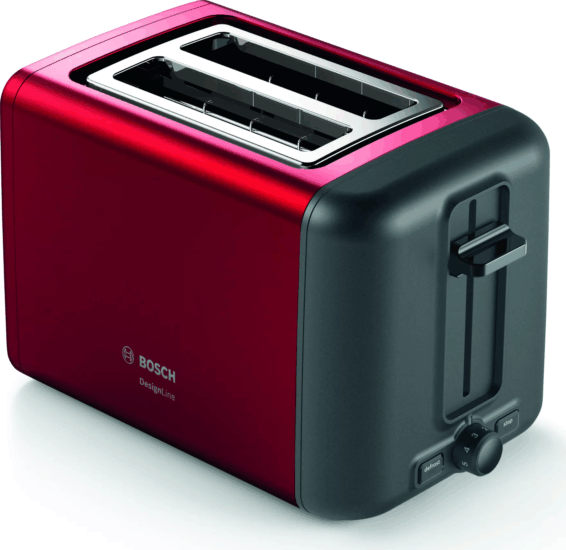 Bosch TAT3P424 DesignLine Kompakt kenyérpirító - Piros