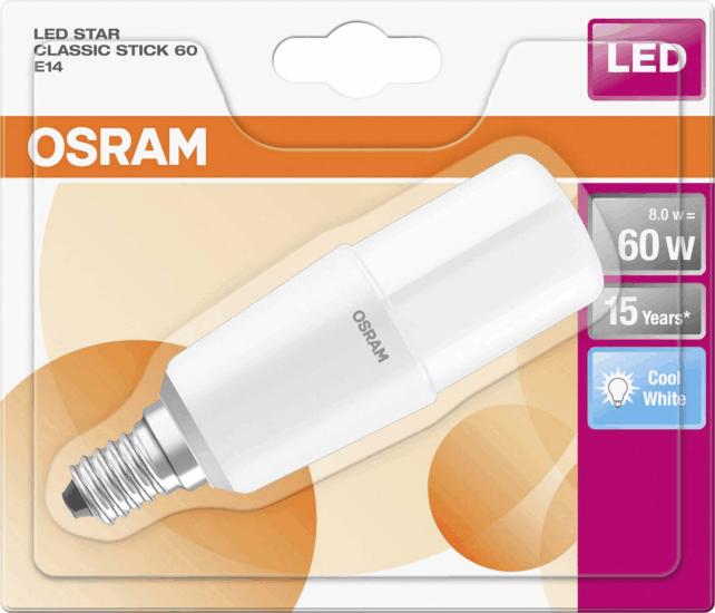 OSRAM Star LED rúd alakú izzó 8W 806lm 4000K E14 - Hideg fehér