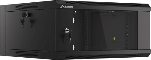 Lanberg WFFA-5604-10B 19" Fali rack szekrény 4U 570x600mm - Fekete