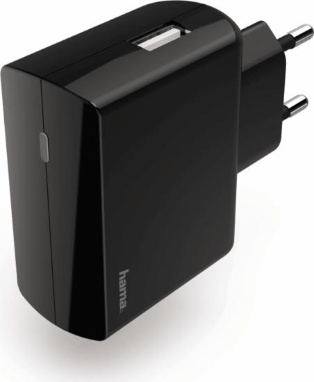 Hama Hálózati USB töltő 12W Fekete