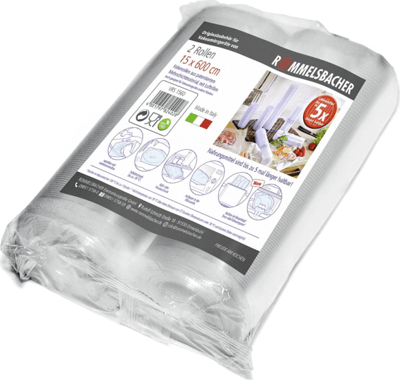 Rommelsbacher VRS 1560 Vákuum csomagoló fólia 15cm x 6m 2db Rommelsbacher VRS 1560 Vákuum csomagoló fólia 15cm x 6m 2db
