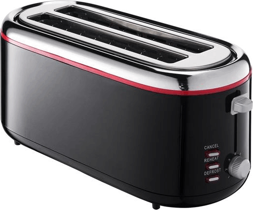 TOO TO-4SL108B-1300W Kenyérpirító - Fekete
