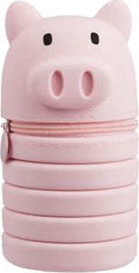 Nebuló szilikon harmonika malac tolltartó - Rózsaszín