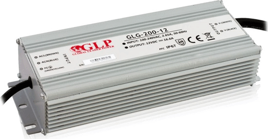 GLP 200W PFC szűrős LED tápegység (GLG-200-12)