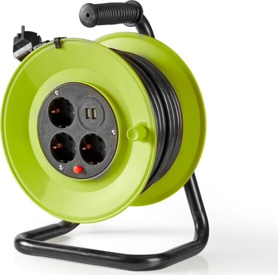 Nedis PECCR25UFGN 3-as elosztó - kábeldob 25m