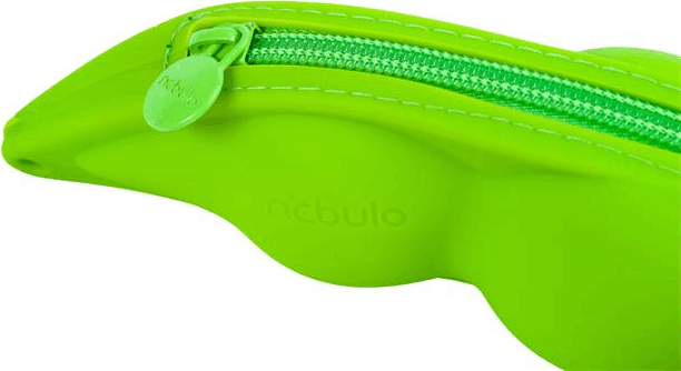 Nebulo: Szilikon borsó tolltartó - Zöld