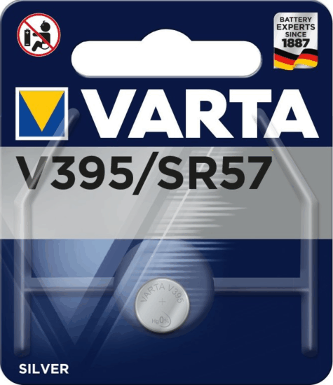 Varta 00395101401 Ezüst-oxid 38mAh V395 Gombelem (1db/csomag) Varta 00395101401 Ezüst-oxid 38mAh V395 Gombelem (1db/csomag)