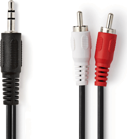 Nedis Sztereó Audiokábel 2.0m (3.5mm jack apa - 2xRCA apa)