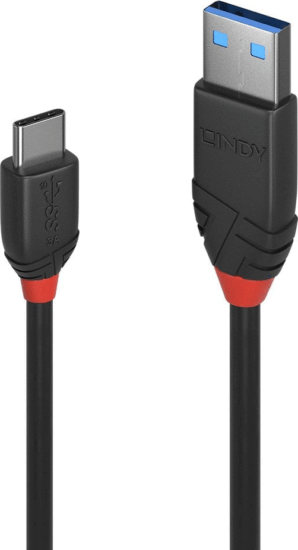 Lindy USB3.0-A apa - USB-C apa Adat- és töltőkábel 1.5m - Fekete/Narancs Lindy USB3.0-A apa - USB-C apa Adat- és töltőkábel 1.5m - Fekete/Narancs