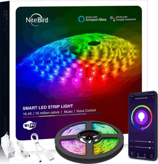 Nitebird SL2 Beltéri Smart WiFi-s Dekor LED szalag 5m - RGB