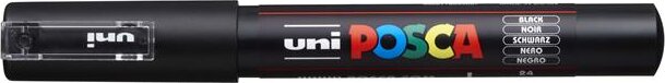 Uni Posca PC-1MR 0.7mm Dekormarker - Fekete Uni Posca PC-1MR 0.7mm Dekormarker - Fekete