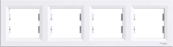 Schneider ASFORA Villanykapcsoló Keret vízszintes 4-es fehér