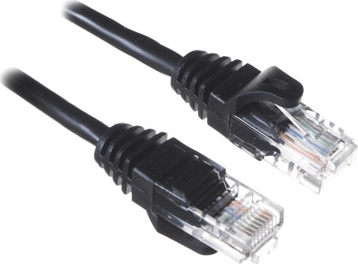 Alantec U/UTP CAT5e Patch kábel 1m Fekete