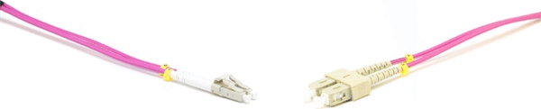LinkEasy FPC-LCU-SCU-OM4-2M-D optikai patch kábel SC - LC Duplex 2m - Rózsaszín