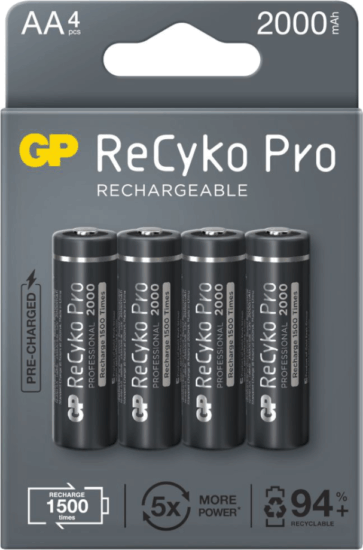 GP B22204 ReCyko Pro 2000mAh újratölthető AA Ceruzaelem (4db/csomag)