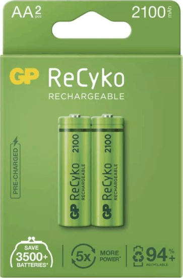 GP B2121 ReCyko 2100mAh Újratölthető AA Ceruzaelem (2db/csomag)