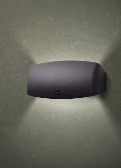 Fumagalli ABRAM 270 LED 3K kültéri fali lámpa - Fekete