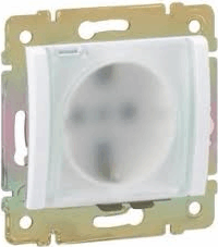 Legrand 774220 Valena 2P+F csatlakozós fali konnektor csapófedéllel