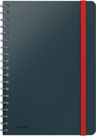 Leitz Cosy Soft Touch 80 lapos B5 vonalas spirálfüzet - Bársonyszürke
