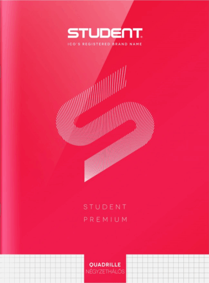 ICO Student Prémium 32 lapos A4 kockás füzet