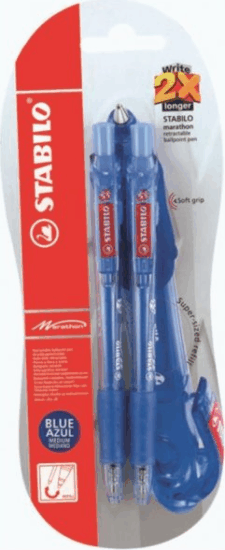 Stabilo Marathon kék golyóstoll (2db) - 0.3mm / Kék Stabilo Marathon kék golyóstoll (2db) - 0.3mm / Kék