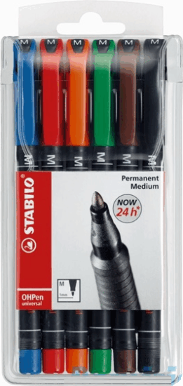 Stabilo OHPen 841 Alkoholos marker készlet - 6 szín Stabilo OHPen 841 Alkoholos marker készlet - 6 szín