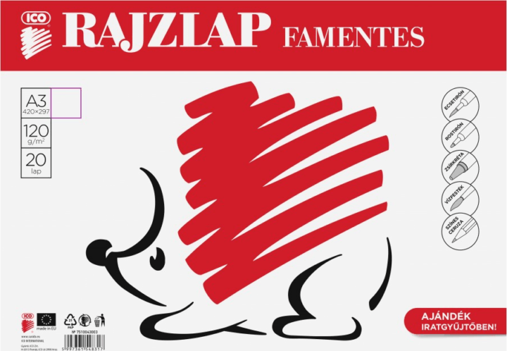 ICO Süni 20lapos A3 famentes rajzlap ICO Süni 20lapos A3 famentes rajzlap