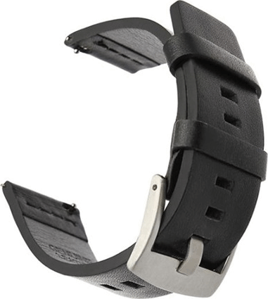 Mybandz Univerzális Olasz Bőr szíj 22mm - Fekete/Ezüst