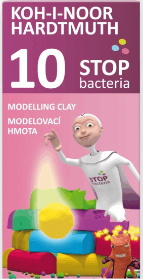 Koh-I-Noor antibakteriális gyurma 200g - 10 színű