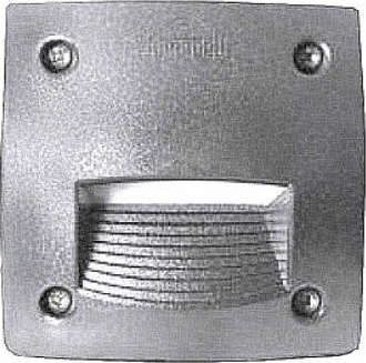 Fumagalli LETI 100 SQUARE ST LED GX53 kültéri beépíthető falilámpa - szürke