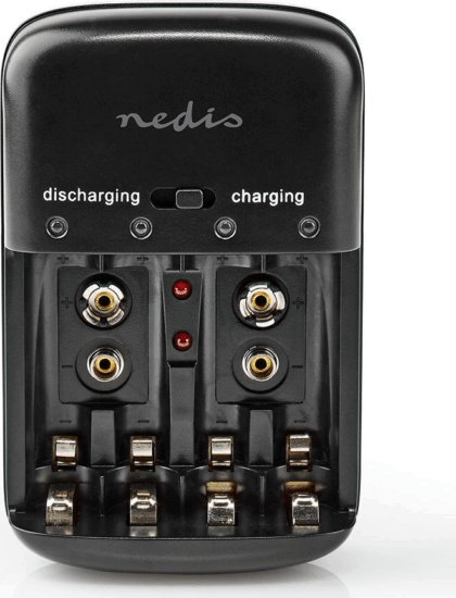 Nedis BACH07 4x AA/AAA/E-Blokk NiMH Akkumulátor Töltő