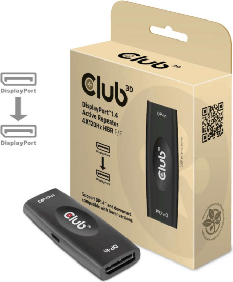 Club3D Displayport 1.4 Actív Repeater Club3D Displayport 1.4 Actív Repeater