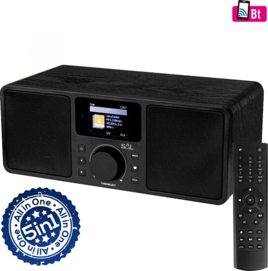 SAL INR 5000/BK 5in1 Internet rádió Fekete SAL INR 5000/BK 5in1 Internet rádió Fekete
