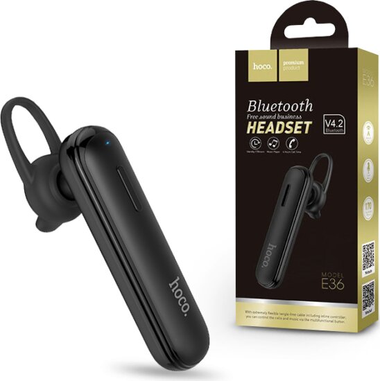 HOCO E36 Wireless Bluetooth Headset Fekete