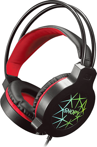 Snopy SN-GX7 CRAZY Gaming Headset Fekete/Piros