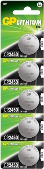 GP CR2450 Lithium Gombelem (5db/csomag)