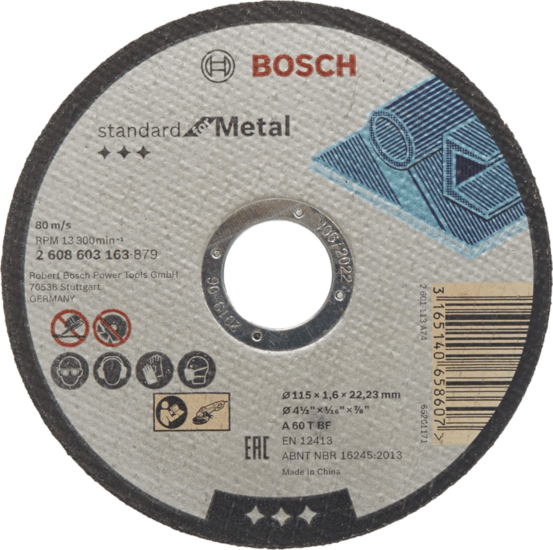 Bosch Standard for Metal A 60 T BF egyenes vágókorong - 115mm/1,6mm Bosch Standard for Metal A 60 T BF egyenes vágókorong - 115mm/1,6mm