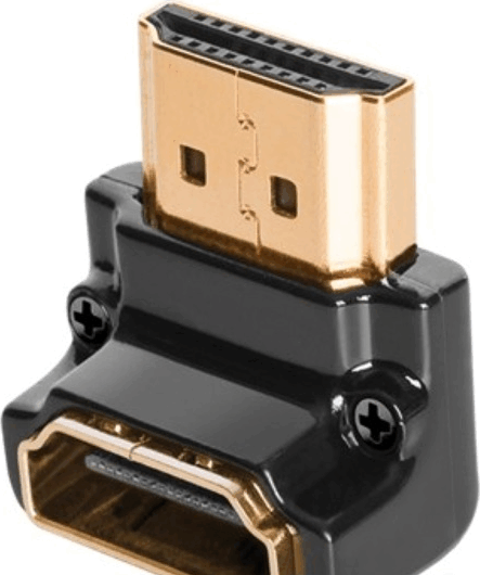 AudioQuest HDMI Type A anya - HDMI Type A anya aranyozott csatlakozós 90 fokos adapter AudioQuest HDMI Type A anya - HDMI Type A anya aranyozott csatlakozós 90 fokos adapter