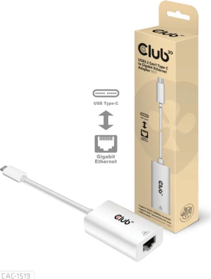 Club3D CAC-1519 USB 3.2 Type C - RJ45 Gigabit Ethernet adapter