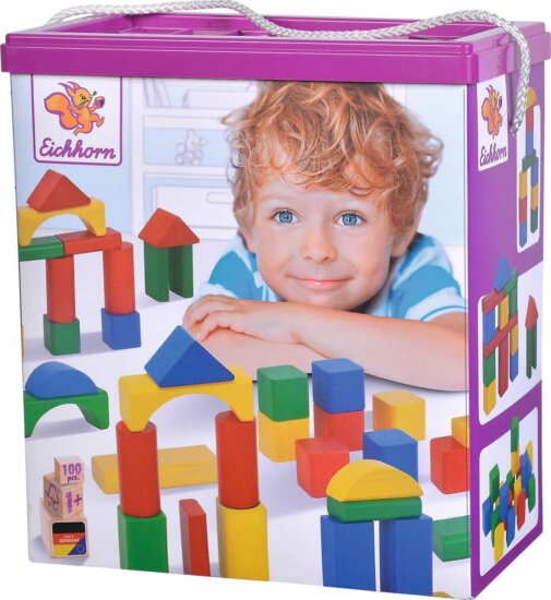 Eichhorn 100010171 színes fa építőkocka készlet gyerekeknek Eichhorn 100010171 színes fa építőkocka készlet gyerekeknek