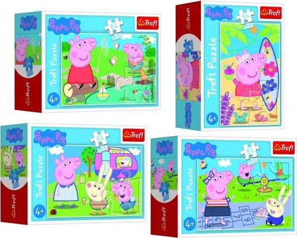 Trefl Peppa malac boldog napja - 54 darabos 4 féle mini puzzle Trefl Peppa malac boldog napja - 54 darabos 4 féle mini puzzle