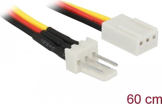 Delock 85752 3-tűs apa 3-tűs anya hűtő tápkábel 60 cm