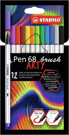 Stabilo Pen 68 brush ARTY Filctoll készlet (12db/csomag)