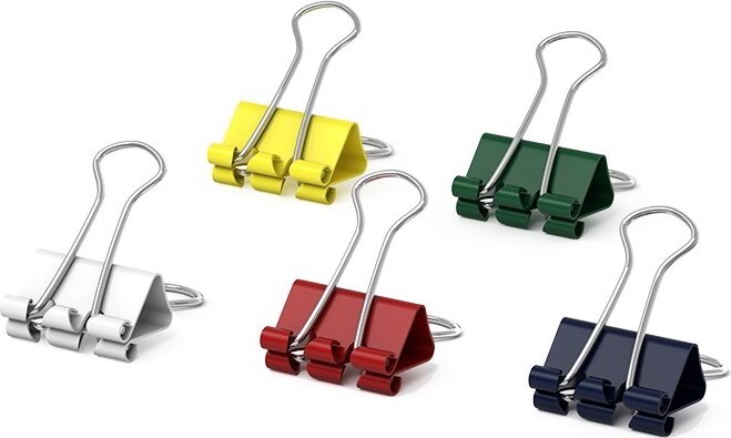 Sakota 32mm színes iratcsipesz - 12db/csomag