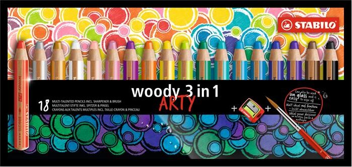 Stabilo Woody 3 in 1 Kerek színes ceruza készlet (18 db / csomag)