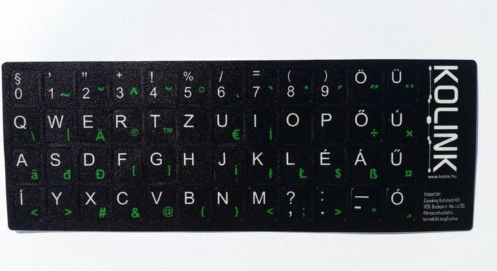 Kolink KBKOHUBLW Billentyűzet matrica Fekete alapon Fehér HU Kolink KBKOHUBLW Billentyűzet matrica Fekete alapon Fehér HU