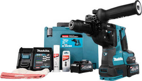 Makita HR004GM201 XGT Akkumulátoros Fúró-vésőkalapács (Akkuval és töltővel)