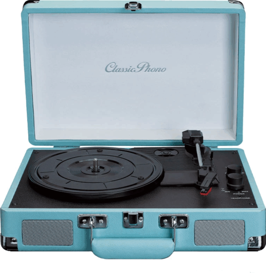 Lenco TT-110 Retro táska lemezjátszó - Kék Lenco TT-110 Retro táska lemezjátszó - Kék