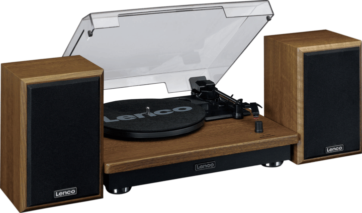Lenco LS-100WD Lemezjátszó hangfal szettel - Barna Lenco LS-100WD Lemezjátszó hangfal szettel - Barna
