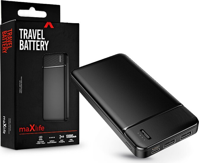 Maxlife MXPB-01 Power Bank 10000mAh Fekete